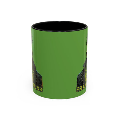 Frankenpunk Green Accent Mug by CreepyCrafts.boo