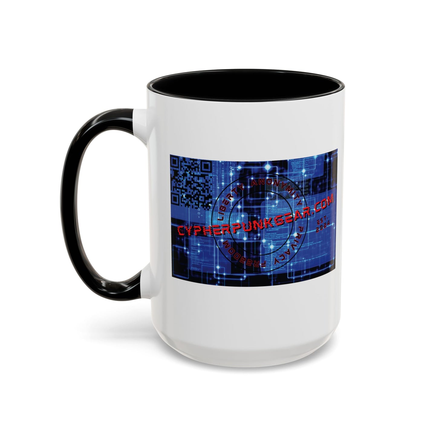 Cypherpunkgear.com logo Accent Mug by cypherpunkgear.com