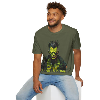 Frankenpunk w/logo Unisex T-Shirt by cypherpunkgear