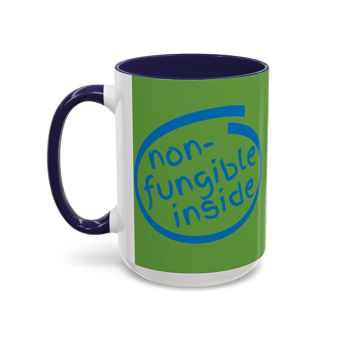 Non-Fungible Inside Green Accent Mug by cypherpunkgear.com