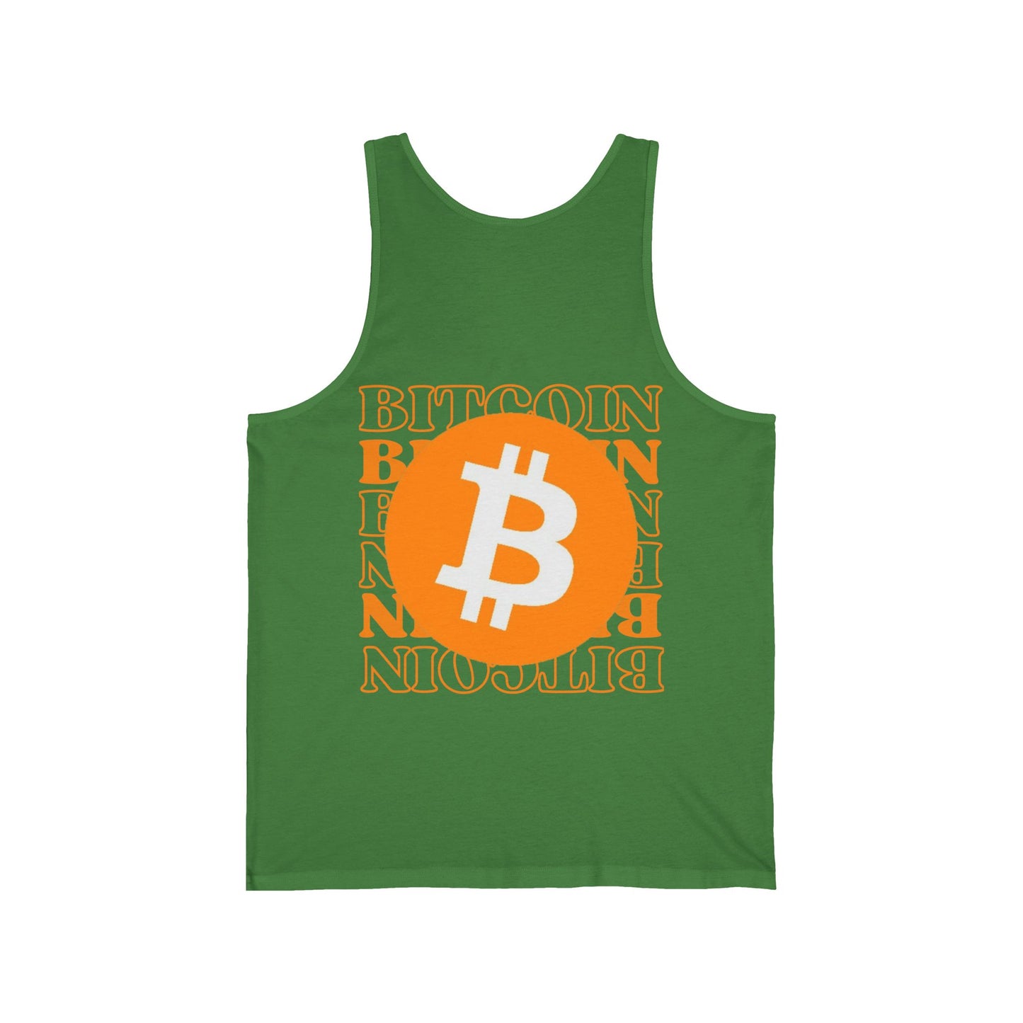 2-sided, Bitcoin, Bitcoin, Bitcoin (BTC) Unisex Jersey Tank Top by cypherpunkgear.com
