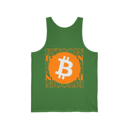 2-sided, Bitcoin, Bitcoin, Bitcoin (BTC) Unisex Jersey Tank Top by cypherpunkgear.com