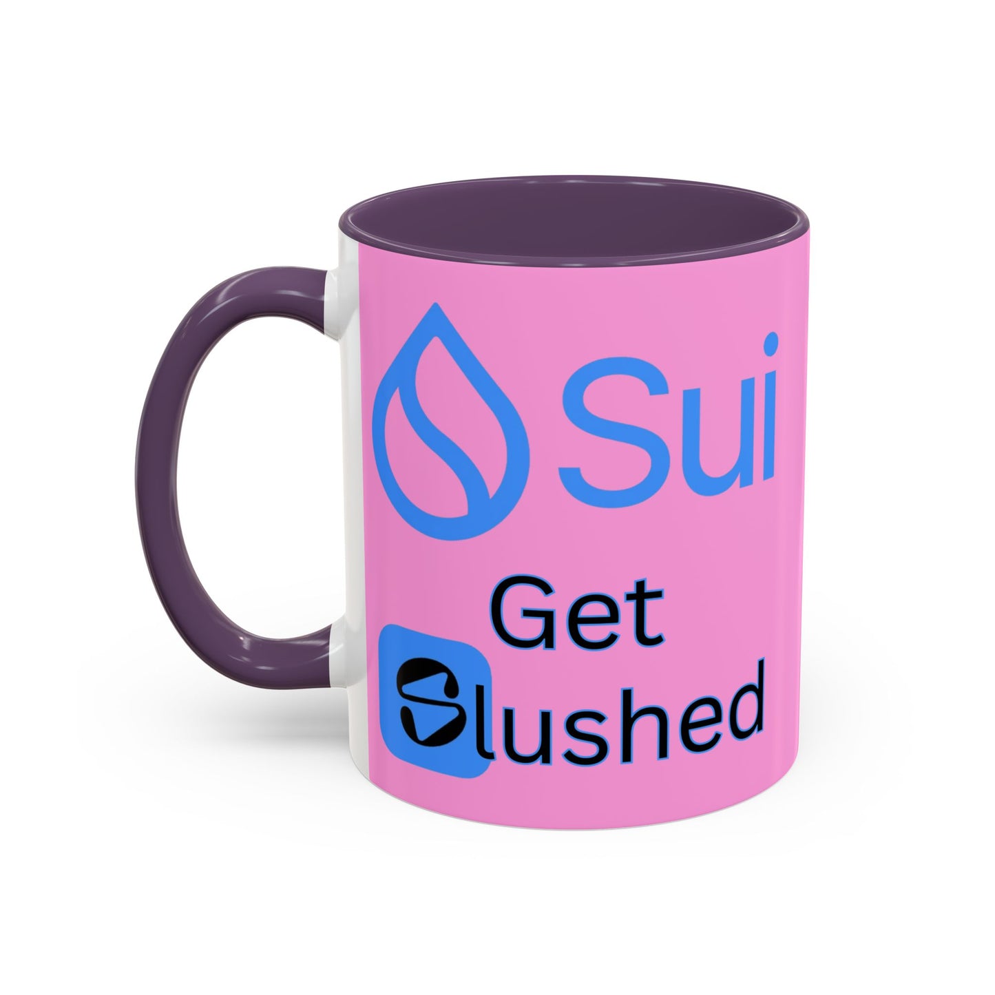 Sui: Get Slushed Pink Accent Mug by cypherpunkgear.com