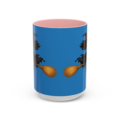 Velvet Vex Blue Accent Mug by CreepyCrafts.boo