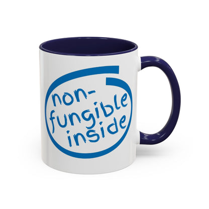 Non-Fungible Inside White Accent Mug by cypherpunkgear.com
