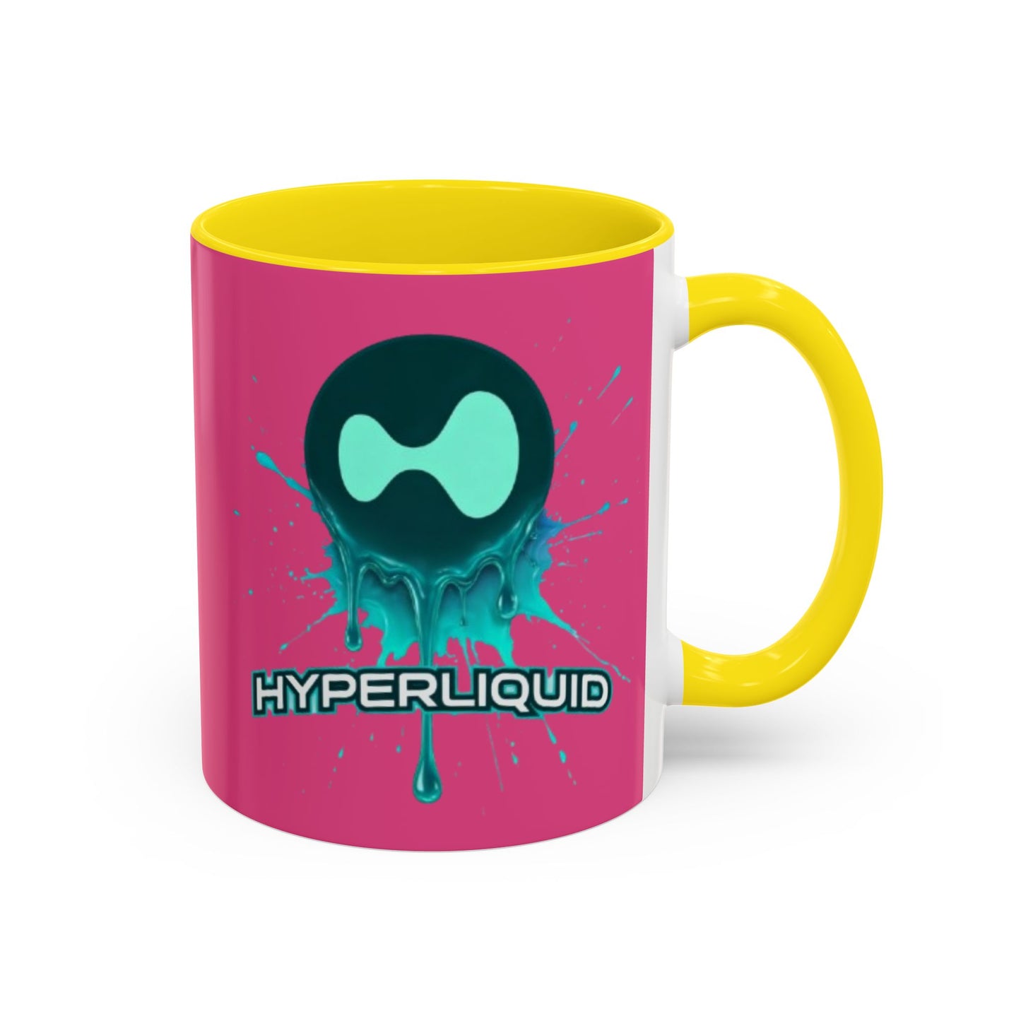 HYPE Drip Pink Accent Mug by cypherpunkgear.com