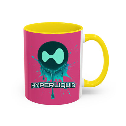 HYPE Drip Pink Accent Mug by cypherpunkgear.com