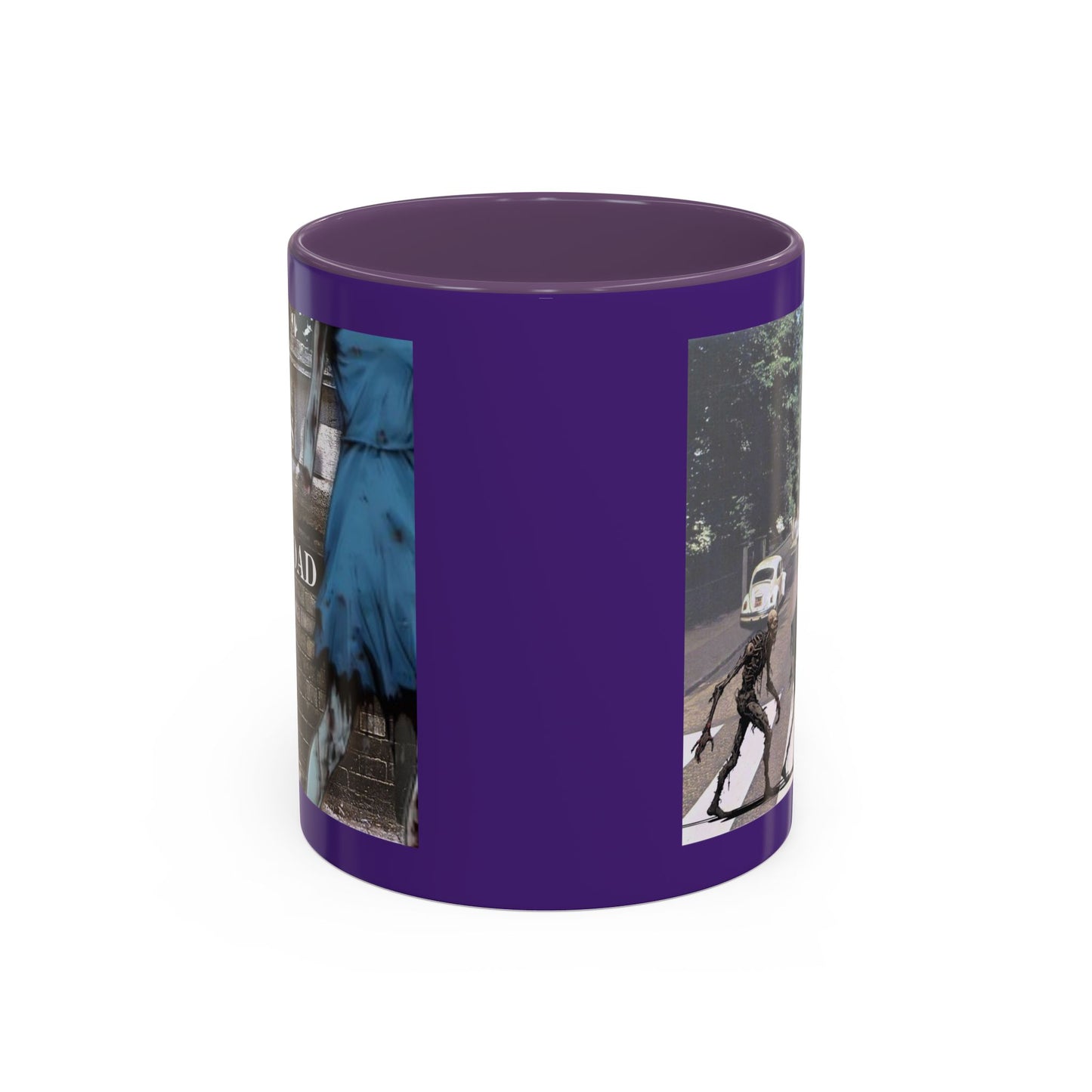 2-sided, Scabby Road Purple Accent Mug by CreepyCrafts.boo