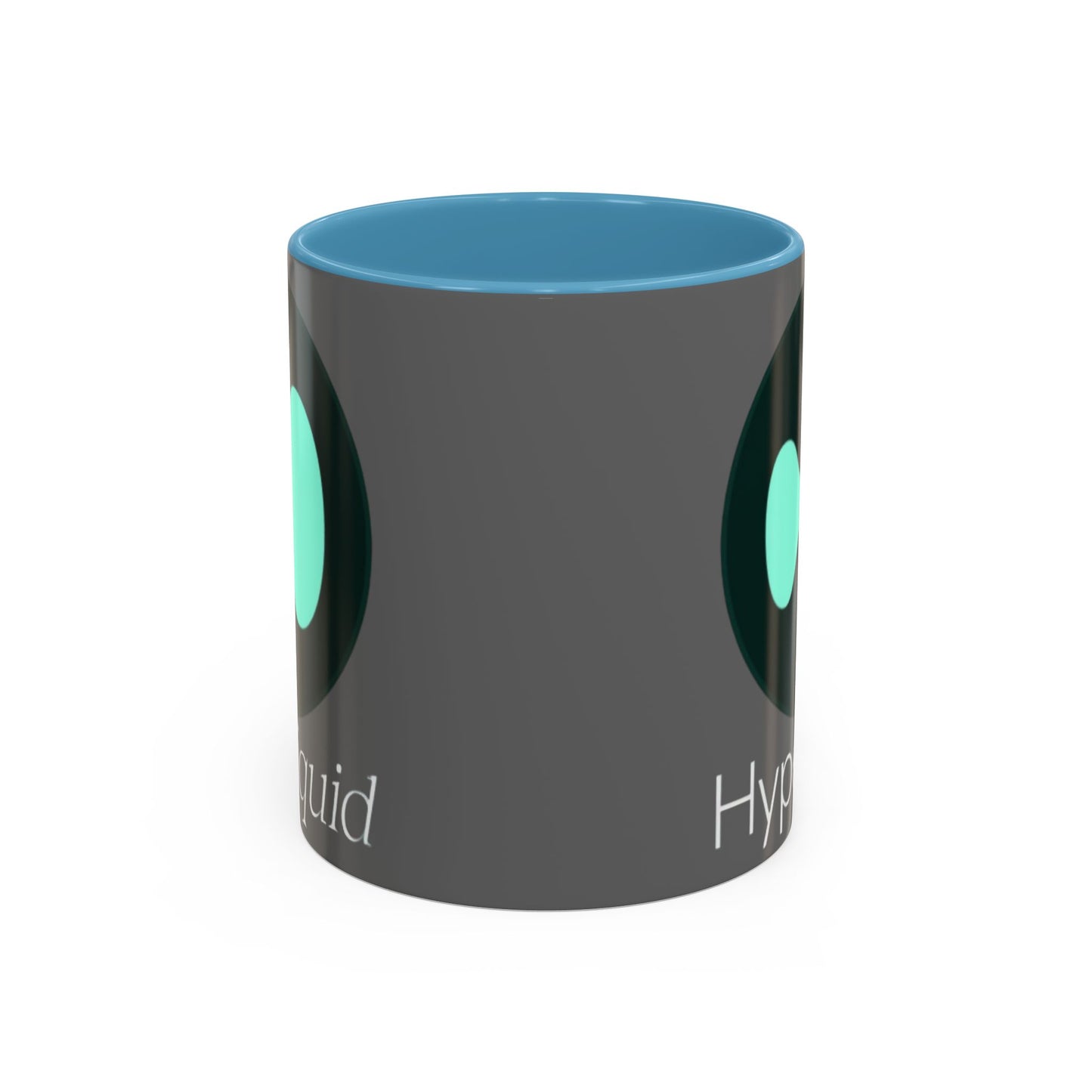 Hyperliquid White font Grey Accent Mug by cypherpunkgear.com