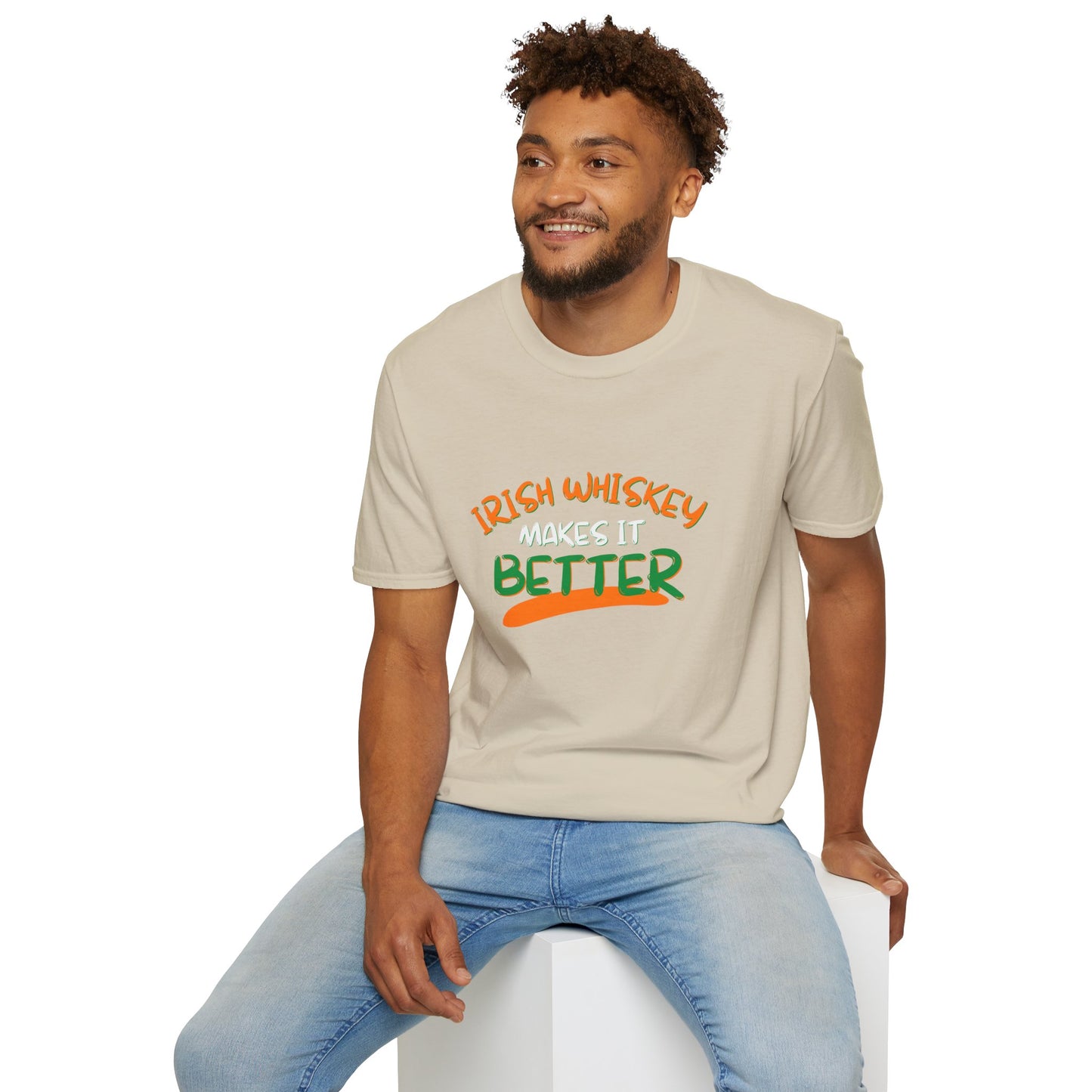Irish Whiskey makes it better OWGfont LTcolors Unisex T-Shirt by cypherpunkgear.com