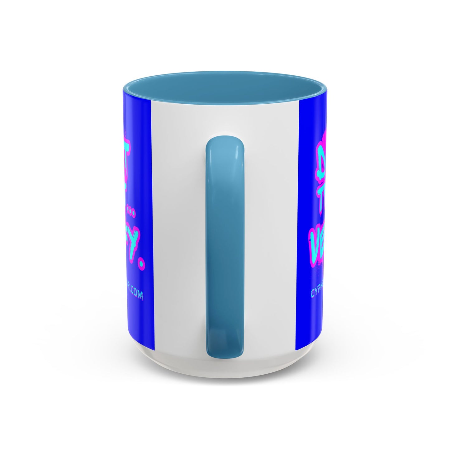 Don't Trust...Verify. Dark Blue Accent Mug by cypherpunkgear.com