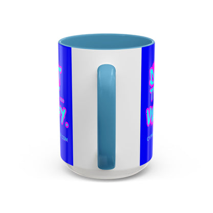 Don't Trust...Verify. Dark Blue Accent Mug by cypherpunkgear.com