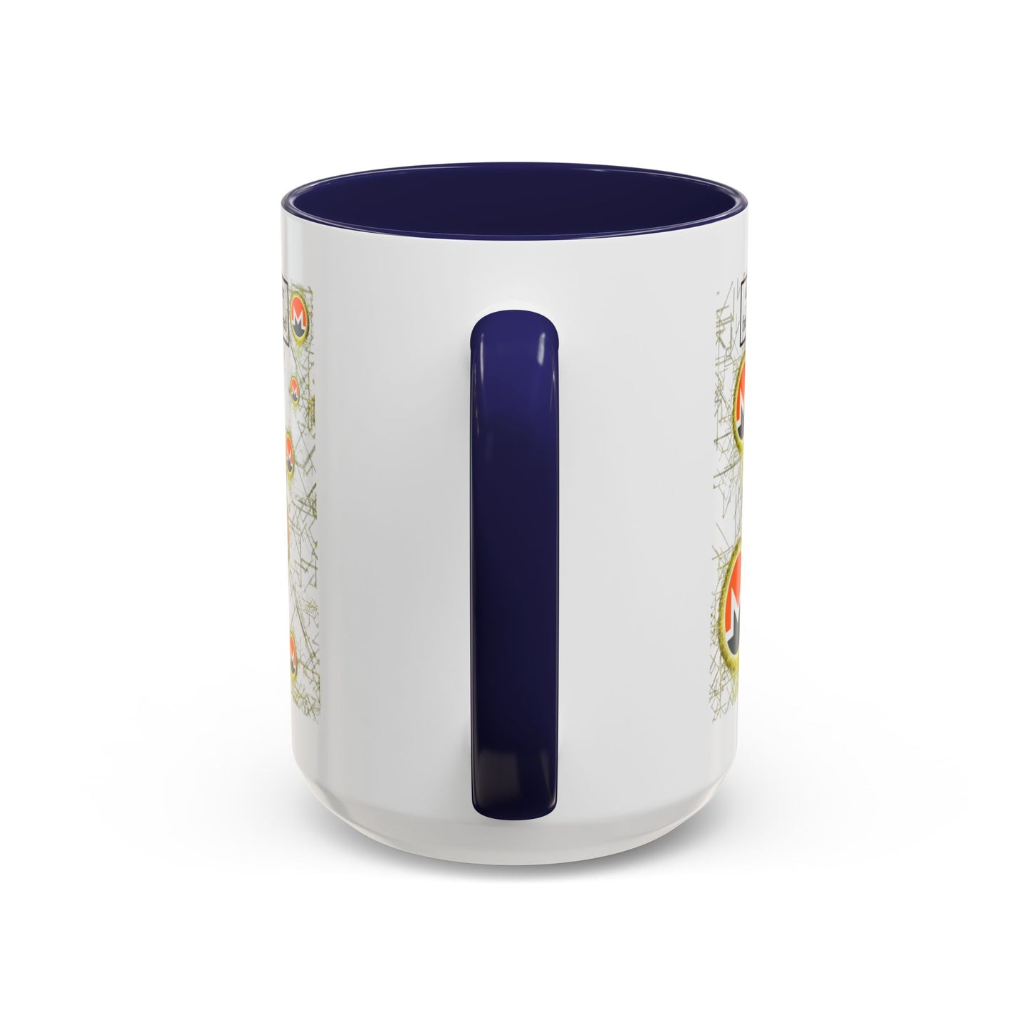 Monero (XMR) don't assume your freedoms are assured White Accent Mug by cypherpunkgear.com