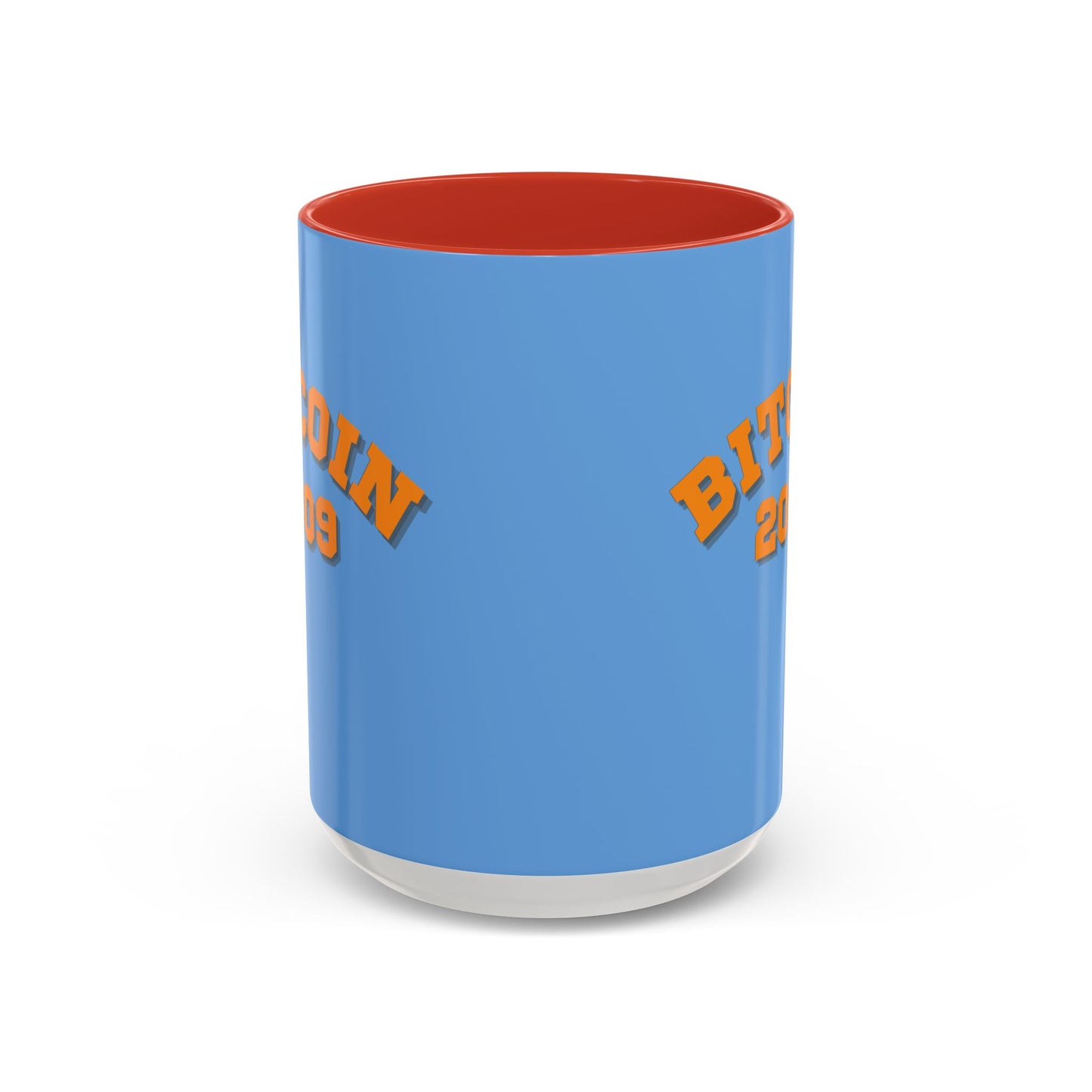 Bitcoin 2009 Light Blue Accent Mug by cypherpunkgear.com