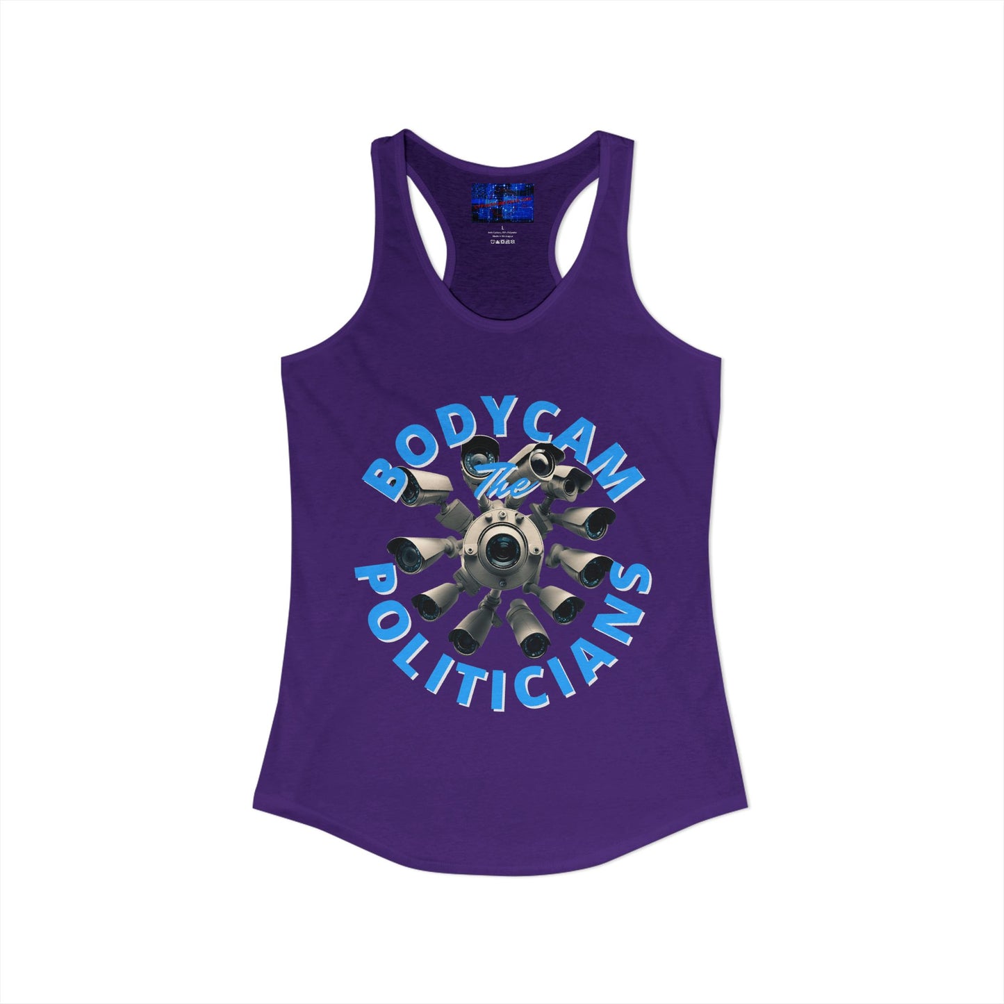 Bodycam the Politicians Cameras Women's Racerback Tank Top by cypherpunkgear.com