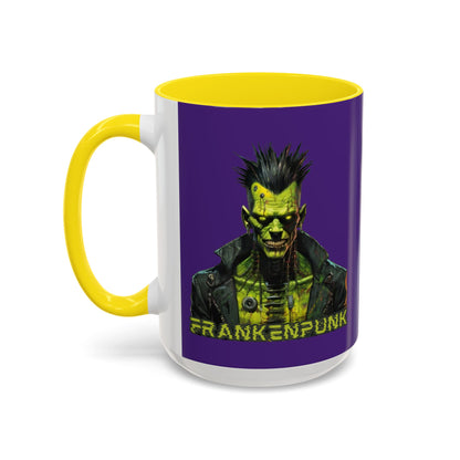 Frankenpunk Purple Accent Mug by CreepyCrafts.boo