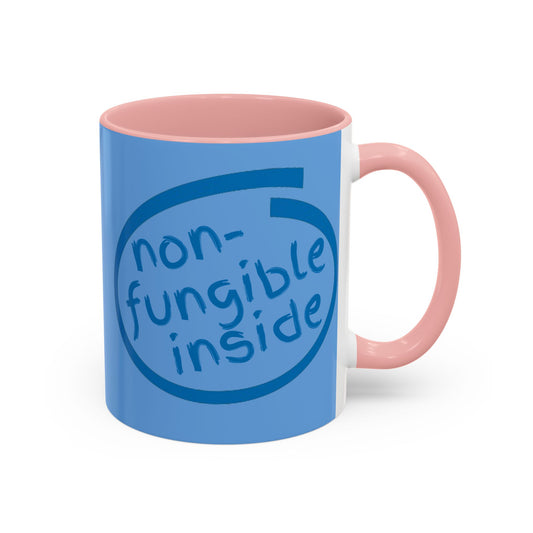 Non-Fungible Inside Light Blue Accent Mug by cypherpunkgear.com