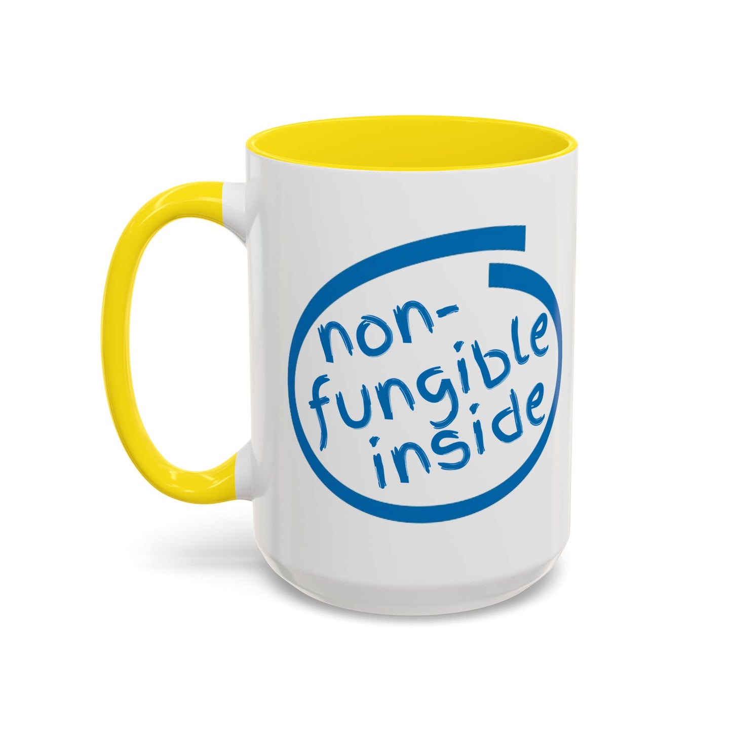 Non-Fungible Inside White Accent Mug by cypherpunkgear.com