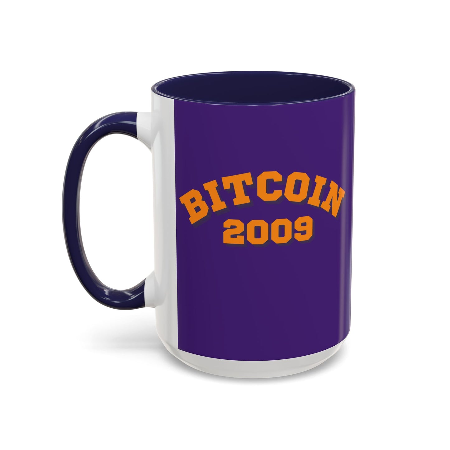 Bitcoin 2009 Dark Purple Accent Mug by cypherpunkgear.com