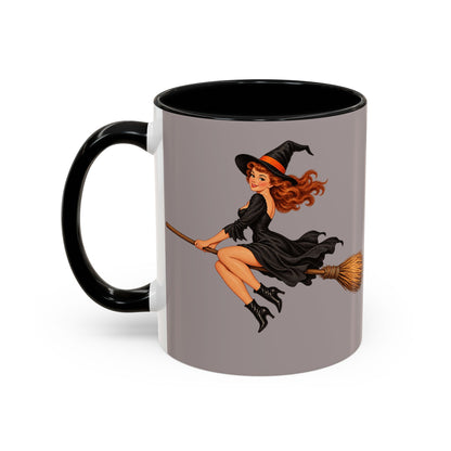 Hazel Hex Grey Accent Mug by CreepyCrafts.boo