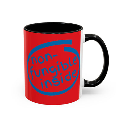 Non-Fungible Inside Red Accent Mug by cypherpunkgear.com