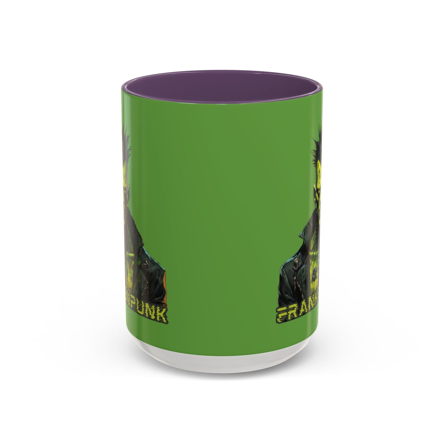 Frankenpunk Green Accent Mug by CreepyCrafts.boo