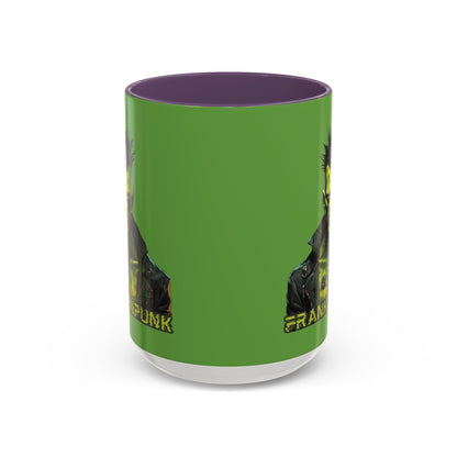Frankenpunk Green Accent Mug by CreepyCrafts.boo