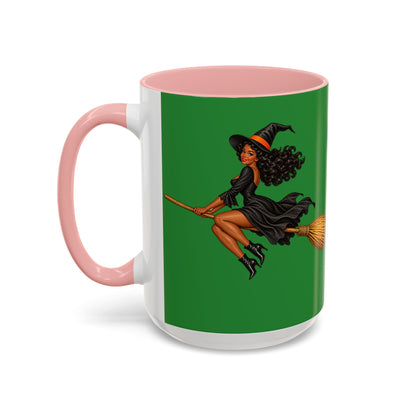 Velvet Vex Green Accent Mug by CreepyCrafts.boo
