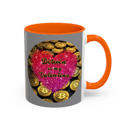 Bitcoin is My Valentine Grey Accent Mug by cypherpunkgear.com