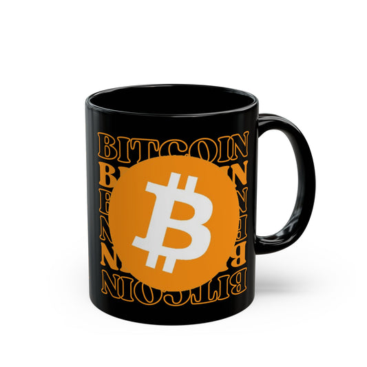 Bitcoin Bitcoin Bitcoin (BTC) Black Mug by cypherpunkgear.com