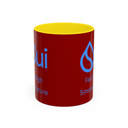 SUI Red Accent Mug by cypherpunkgear.com