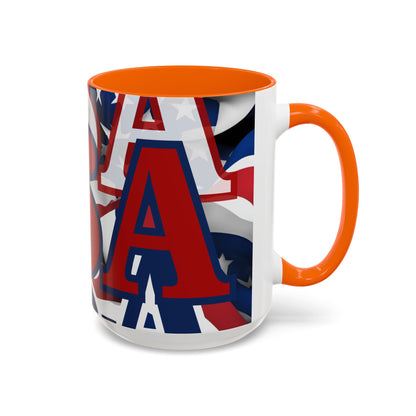 ¡EE.UU! ¡EE.UU! ¡EE.UU! ¡Patriota por cypherpunkgear! Taza de café decorativa (11, 15 oz)