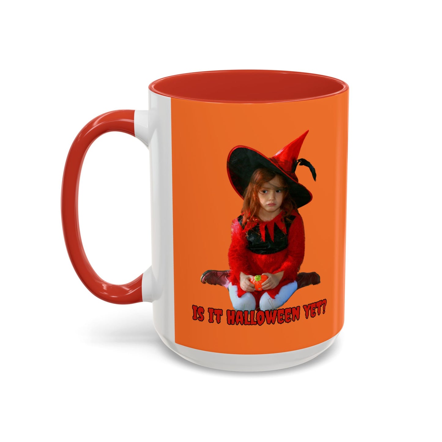 Is it Halloween yet? Orange Accent Mug by CreepyCrafts.boo