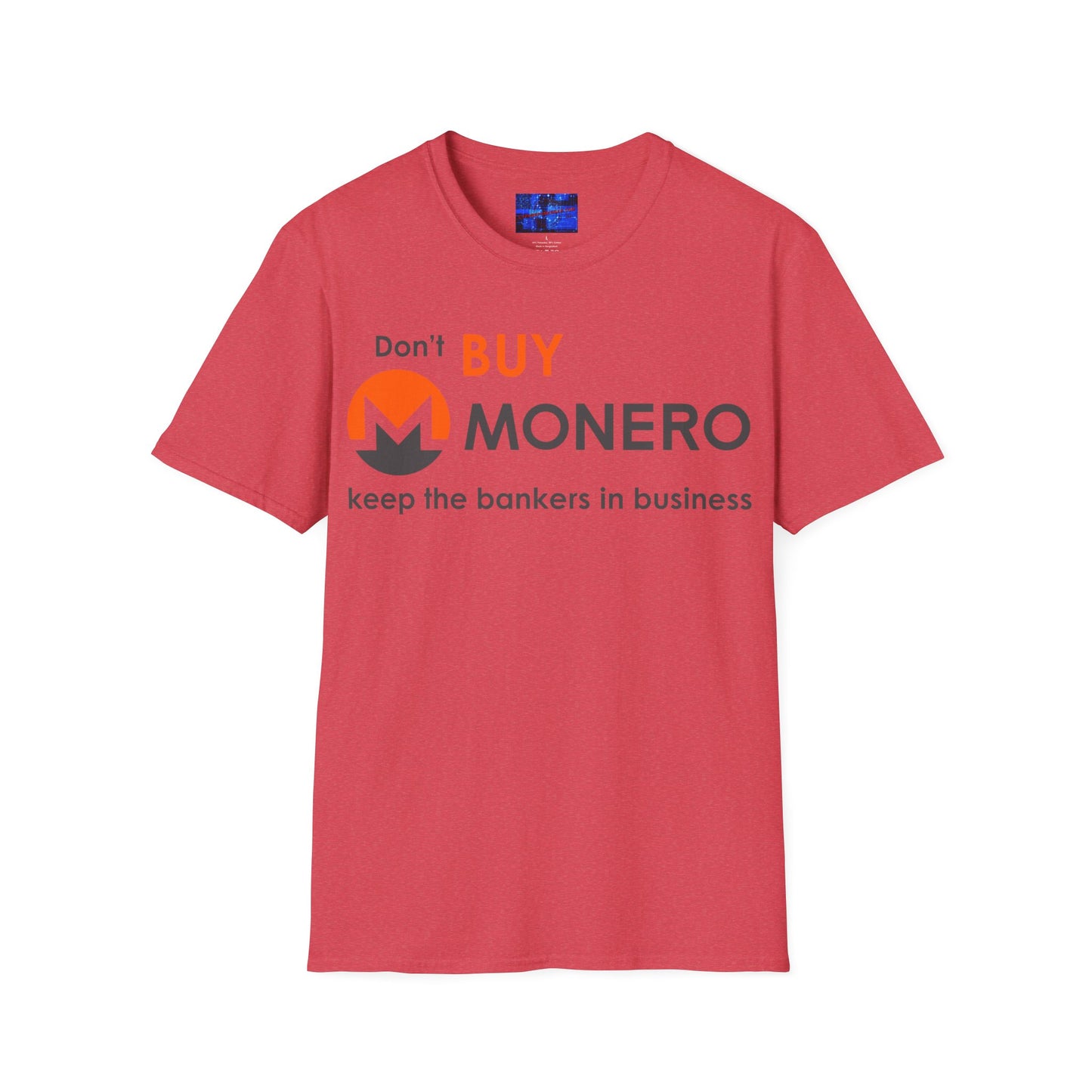 Don't buy Monero (XMR) Light colors Unisex T-Shirt by cypherpunkgear.com