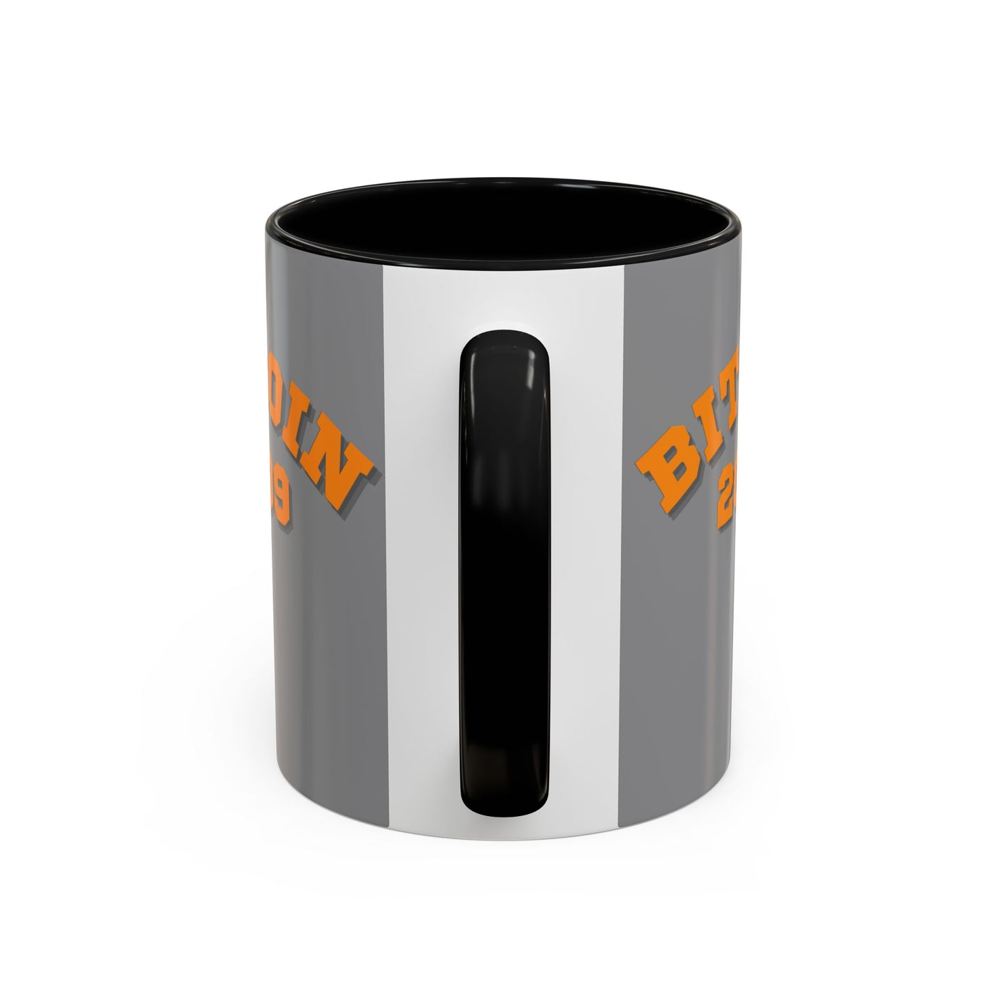 Bitcoin 2009 Grey Accent Mug by cypherpunkgear.com