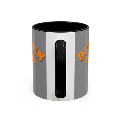 Bitcoin 2009 Grey Accent Mug by cypherpunkgear.com
