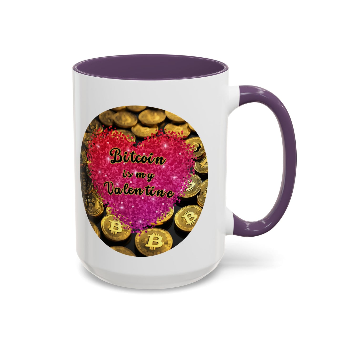 Bitcoin is My Valentine White Accent Mug by cypherpunkgear.com