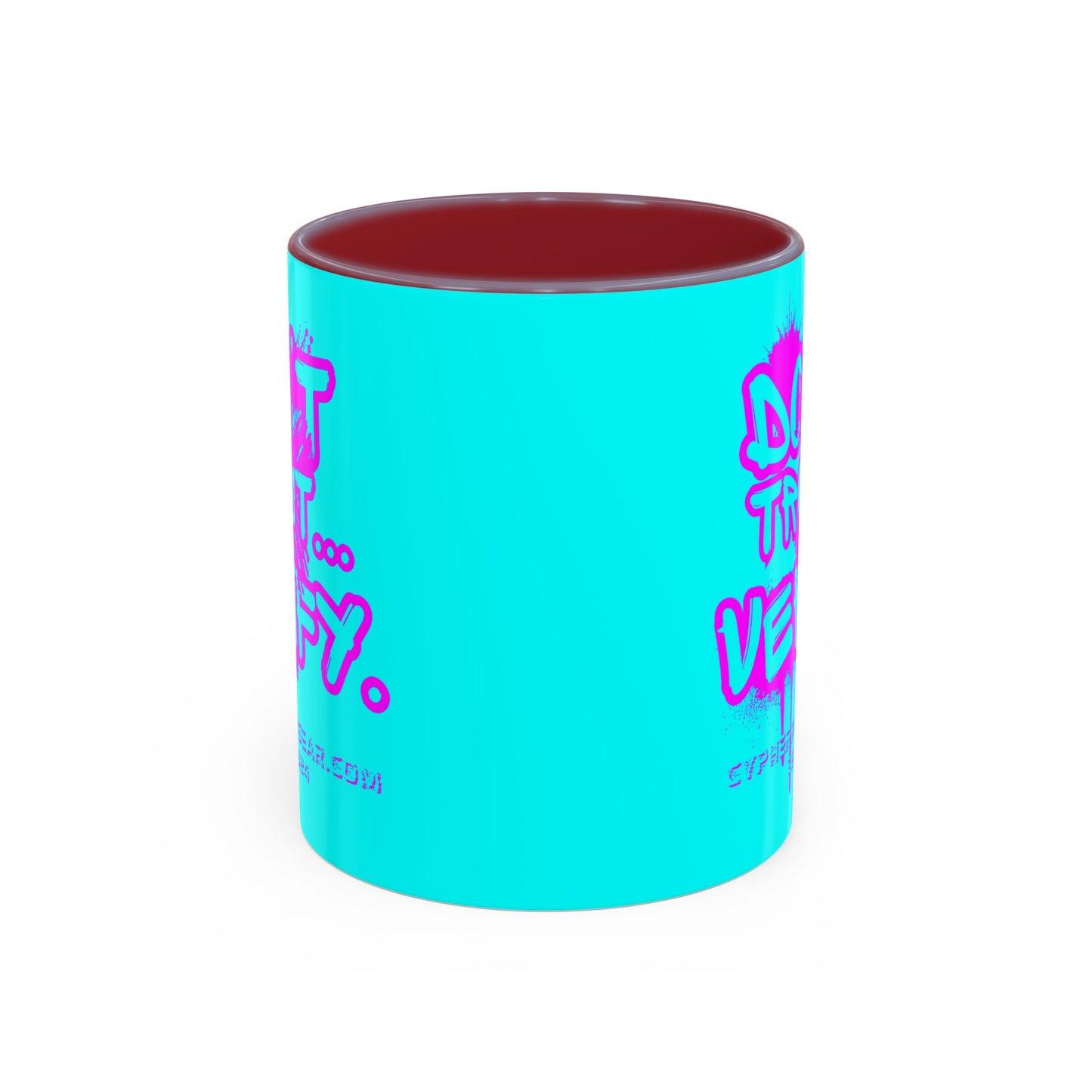 Don't Trust...Verify. Cyan Accent Mug by cypherpunkgear.com
