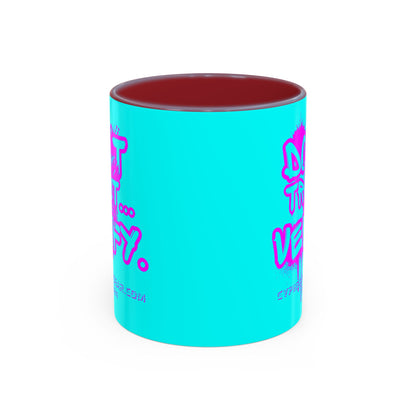 Don't Trust...Verify. Cyan Accent Mug by cypherpunkgear.com