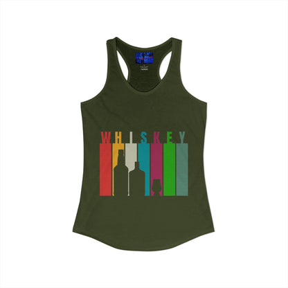 Whiskey spelled with an 'e' Women's Racerback Tank Top by cypherpunkgear.com