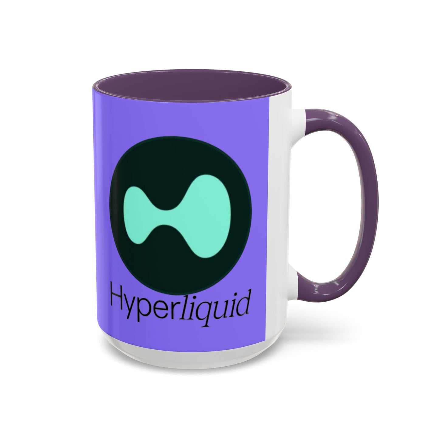Hyperliquid Black font Light Purple Accent Mug by cypherpunkgear.com