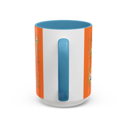 Monero (XMR) don't assume your freedoms are assured Orange Accent Mug by cypherpunkgear.com