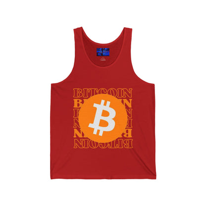 Bitcoin Bitcoin Bitcoin (BTC) Unisex Jersey Tank Top by cypherpunkgear.com