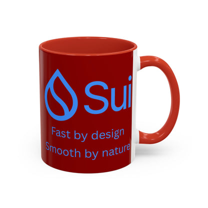 SUI Red Accent Mug by cypherpunkgear.com