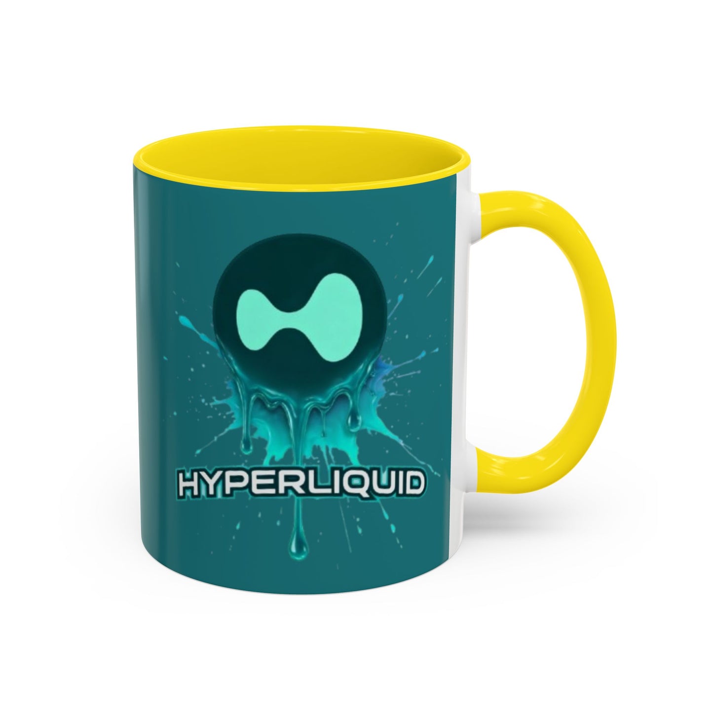 HYPE Drip Hyperliquid Accent Mug by cypherpunkgear.com