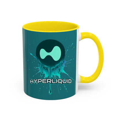 HYPE Drip Hyperliquid Accent Mug by cypherpunkgear.com