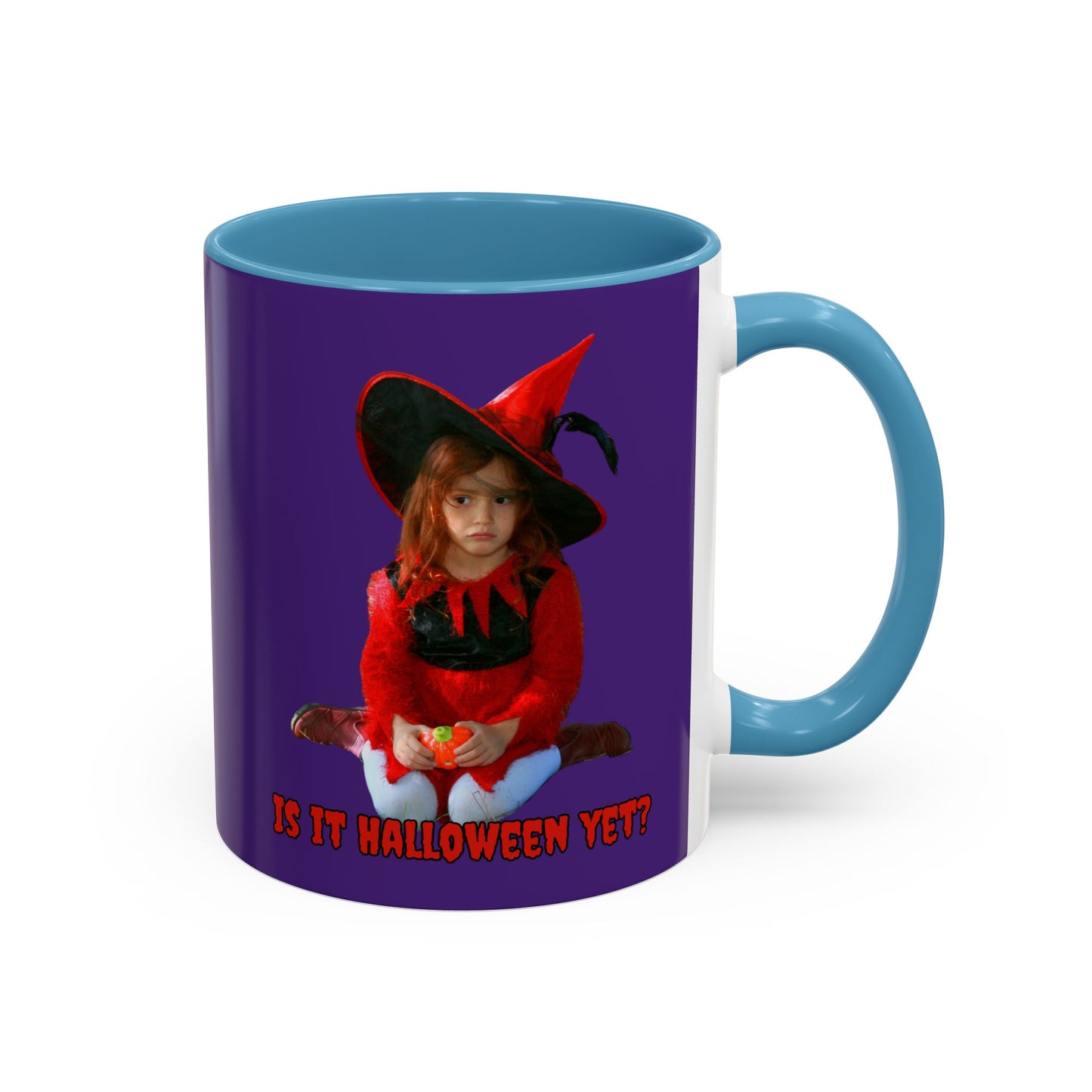 Is it Halloween yet? Dark Purple Accent Mug by CreepyCrafts.boo