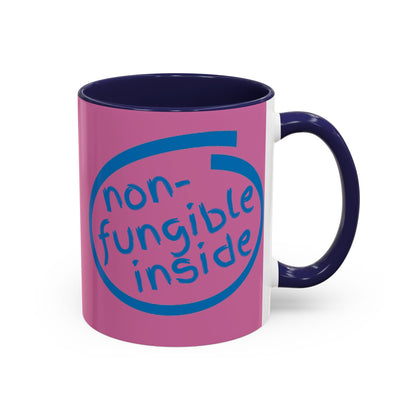 Non-Fungible Inside Pink Accent Mug by cypherpunkgear.com