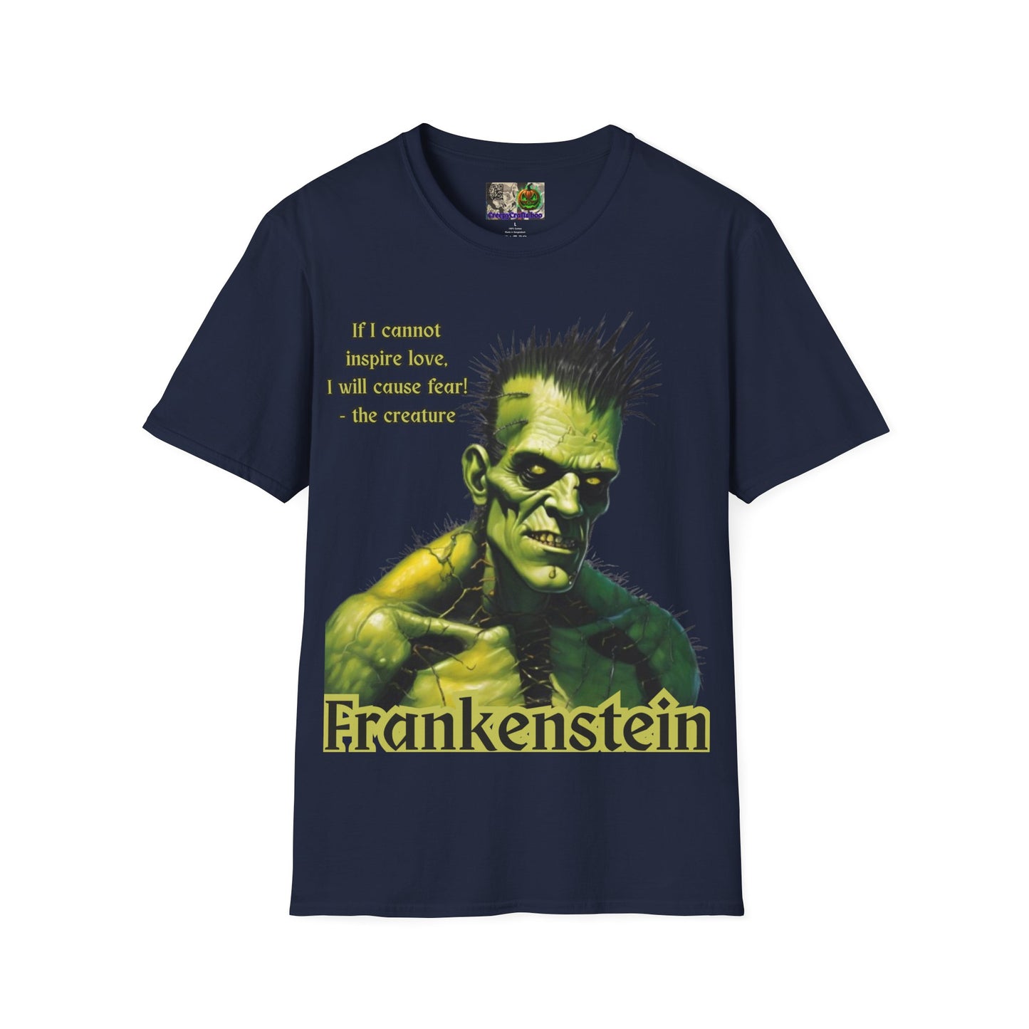 Frankenstein's Creature Dark colors Unisex T-Shirt by CreepyCrafts.boo