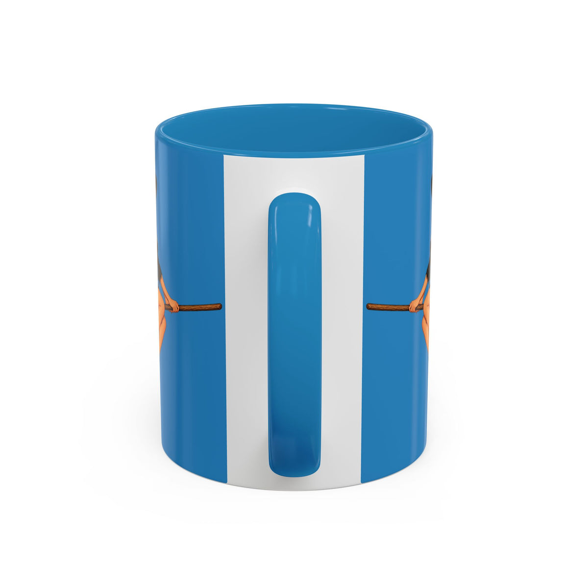 Hazel Hex Blue Accent Mug by CreepyCrafts.boo